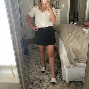 Madewell Black Denim Skirt